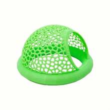 水族馆漂浮鱼游乐场休息室洞穴隐藏隔离装饰装饰品 | 耐用塑料独特景观配件 - 适用于小型鱼缸、斗鱼栖息地、虾藏身处、大型水生装饰水下隧道管 | 鱼棚浮动喂食环 - 彩色 - 查看 3