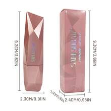 SAM SUGAR 1pc Diamond Pearl Gloss Lipstick, Waterproof, Sparkling, Moisturizing, Long-Lasting Lip Gloss, Versatile For Holidays, Parties, Stage Makeup - 彩色 - 查看 9