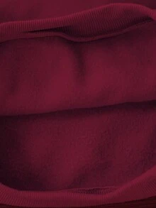 Girls' Printed Pocket Sweatshirt, Big Tween Girl - Burgundy - View 6