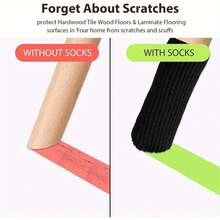 4pcs Chair Leg Socks - High Elastic Knit Design, Prevent Scratching Floors - Durable Furniture Floor Protectors, Suitable For Hardwood, Easy To Install, Fit Various Chair Leg Sizes - A - View 7