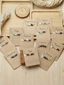 Aries,Taurus,Gemini,Cancer,Leo,Virgo,Libra,Scorpio,Sagittarius,Capricorn,Aquarius,Pisces,Constellation Crystal Necklace  Suitable For Halloween, Christmas, Thanksgiving, New Year Gift - 十二星座 - 查看 2