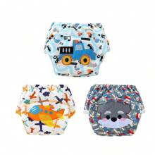 3/6片装可重复使用婴儿尿布，刺绣可重复使用婴儿训练内衣，男孩女孩学习内衣，透气，柔软舒适 - 彩色 - 查看 23