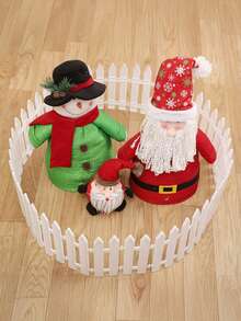 20pcs/Set 12-Inch Christmas Tree Gate, Kids & Pets Fence Barrier, Party Garden Home Decor Small White Plastic Fence Panels - Lightweight, Durable And Easy To Clean Fence For Indoor/Outdoor Garden, Flower Beds, Vegetable Patches, And Christmas Decor - Multifunctional Garden And Home Decoration, Outdoor Fencing