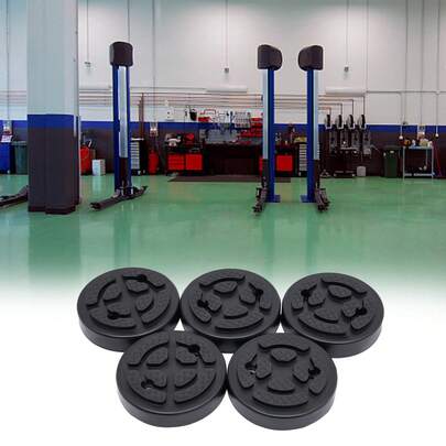 5-Pack Universal Anti-Slip Car Lift Pads, 30mm Thick High-Density Rubber Pads For 2-Post & 4-Post Lifts, Protect Frame & Paint From Damage