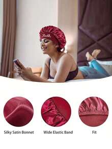 Gorro de seda personalizado para dormir mujeres, gorro de satén con nombre personalizado, gorro de pelo con nombre personalizado, sombrero de belleza personalizable para mujeres, diademas para el cabello de mujeres, gorro de seda para cabello rizado, adecuado para accesorios de belleza navideños