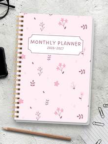 Trees 2026-2027 年月度计划笔记本，A5 简约周计划和月度计划学年日历笔记本，32 页办公和学校用品，完美的教师礼物 - 彩色 - 查看 4