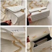 Este bolso de hombro informal, compacto y ligero para mujer presenta un diseño de solapa cuadrada, ideal para adolescentes, mujeres, estudiantes universitarias, principiantes y profesionales. Es ideal para diversas ocasiones, como la oficina, la universidad, el trabajo, los negocios, los desplazamientos y los viajes. - Negro - Ver 3