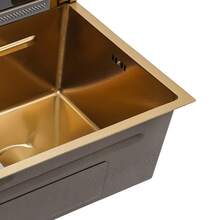 YUNRUX Digital Waterfall Sink, Waterfall Kitchen Sink, Digital Display Waterfall Sink - Gold - View 5