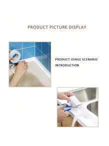 自粘式浴室密封胶带 - 适用于浴缸、淋浴间、水槽、马桶、地板和墙壁边缘的重型防水密封胶 - 简易 DIY 防水解决方案，马桶密封 | 光滑表面 | 防水粘合剂 - 彩色 - 查看 4