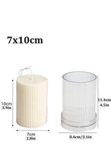 Khuôn nến nhựa hình trụ sọc 5-20cm Khuôn nến thơm thủ công Khuôn sáp làm nến thơm DIY Khuôn thủ công hình trụ tròn sọc Trang trí nhà cửa - Trong sáng - Xem 18