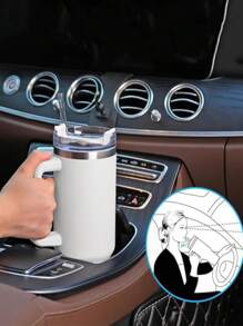 1 Pc, 40 Oz Stainless Steel, With Handle And Straw Cover, Reusable Insulated Double Wall Stainless Steel Water Bottle, Travel Cup, Ice Coffee Cup, Gift For Women, Can Hold Ice Drinks And Hot Drinks In Water Cup - Multicolor - View 7