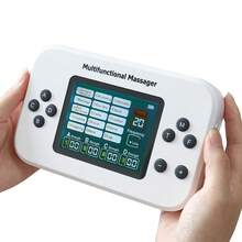 Smart Rechargeable TENS EMS Body Massager 15 Massage Modes 30 Intensities Muscle Stimulator 2000mAh Large Battery Pulse Massage Machine HD Large Screen Vibration Full Body Massage Muscle Relax