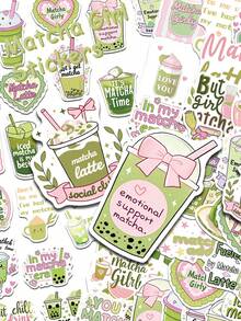50/250 件卡通抹茶女孩贴纸适用于手机笔记本电脑剪贴簿滑板吉他 DIY 涂鸦美学贴纸儿童创意礼物 - 彩色 - 查看 2