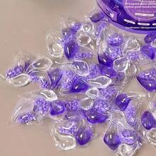 3-In-1 Lavender Laundry Detergent Pods, Concentrated Laundry Balls, Long-Lasting Fragrance, Heavy Duty Stain Removal, Antibacterial, Fabric Softener, Scented Pearls, Laundry Liquid, Water-Soluble Capsules, Suitable For All Washing Machines