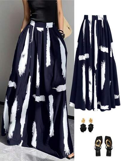 大码 EARO 宽松优雅时尚休闲设计半身裙