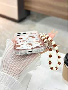 Hedgehog Painted Glossy Cream Texture Transparent Painted Fashion Shockproof Minimalist Phone Case Compatible With IPhone 14/15 Pro Max, IPhone 16/11/16 Pro Max/13/11, 12, 13, 16, 15, 16 Plus, 16 Pro Max, S23/S24, A56, A36, A26, A134G, A22, A21S, A514G, A52, S22 Ultra, A335G/10, Redmi Note 114G