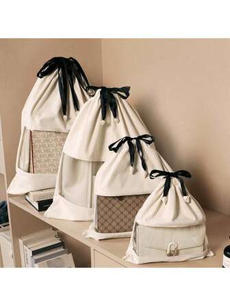 Bolsa de almacenamiento con cordón - Bolsa de polvo - Ideal para carteras, bolsos, ropa interior y accesorios - Ideal para viajes y almacenamiento en el hogar - Regalo perfecto para mujeres, bolsa de almacenamiento de sombreros, ligera y resistente a las manchas con una ventana transparente