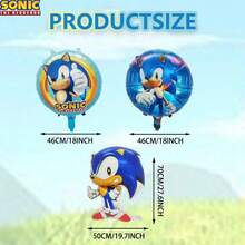 Sega 3pcs Per Pack  Officially Licensed Cool Cartoon Balloon Set Garland Decoration Birthday Party Supplies Gifts