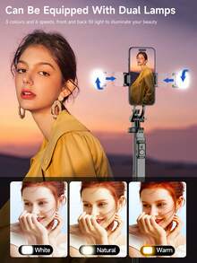 TOKQI 180cm/70.87In Aluminum Alloy Selfie Stick With Reinforced Tripod,Multifunctional Bluetooth Remote Phone Holder With Fill Lights,Extendable & Portable Phone Tripod, Compatible With IOS Android Smartphone For Summer Vacation, Travel, Outdoor Activities, Live Streaming Tripod Stand - Multicolor - View 7