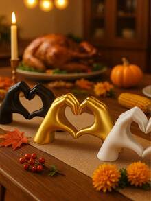 1pc Hand Sculpture, Modern Home Decor, Suitable For Dining Table Or Living Room, Christmas, Thanksgiving And Valentine's Day Gift - Multicolor - View 5