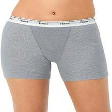 Women's Stretch Cotton Mid-Thigh Boxer Brief 4-Pack, Daily Wear Medium Fashion Color Mix - mặc định - Xem 2