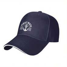 The Captain And The First Mate'S Couple Hats Are Outdoor Sports Baseball Caps With Sailor Prints. - Navy Blue - View 8