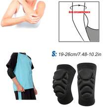 儿童/青少年护膝/护肘一双装，加厚压缩支撑套，透气轻便，适用于篮球、摔跤、足球、排球、滑雪、舞蹈等运动的防护装备 - 彩色 - 查看 16