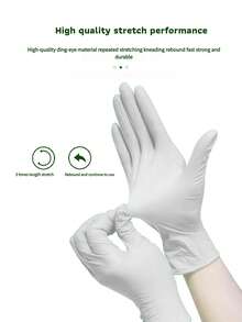 100 Stücke Einweg-Nitrilhandschuhe, chemikalienbeständig, puderfrei, latexfrei, nicht steril, für Köche, Maniküre, Labor, Mechaniker