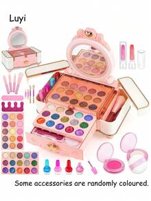 儿童化妆玩具套装（彩色）过家家化妆盒化妆玩具套装，送给女孩/生日/节日的礼物 - 彩色 - 查看 17