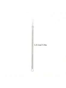 Stainless Steel Acne Removal Tool Blackhead Acne Removal Kit Pointed Acne Picking + Circular Squeezing Dual-Function Design The Same Acne Needle As The Beauty Salon And Disinfected Acne Needle Accurate Blackhead Acne Removal Tool Non-Slip Handle Comfortable Grip Essential Artifact For Skin Management Portable Acne Cleaner Acne Needle For Sensitive Skin - Grey - View 5