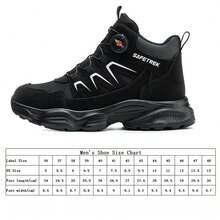 Men'S Steel-Toe Work Boots - High-Strength Safety Boots With Ankle Protection, Featuring Puncture Resistance And Slip Resistance, Round Toe Design, Breathable Lining, Suitable For Industrial Safety Protection, Steel-Toe Work Boots - 黑色 - 查看 11