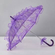 1 Elegant Vintage Lace Prop Umbrella, Aluminum Frame And 100% Polyester Fabric, Suitable For Bridesmaids, Weddings, 1920s Themed Parties, Photography Props, Photo Essentials, Classic Circular Design, Exquisite Lace Patterns, Durable Polyester Material - Hand Washable Only, Spring Summer Picks, Brides Maid Gifts, Room, Bedroom Decor, Bedroom Decor, Beach, Travel, For Men, For Women, Vacation - Multicolor - View 16