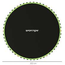 SPORTNOW Trampoline Replacement Mat With Eight Rows Of Stitching, Spring Pull Tool, 42 V-Hooks, For 8ft Trampoline, Using 14cm Springs, Trampoline Jumping Mat, Green - Green - View 2