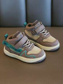 Back To School Children's Shoes, 2025 Spring & Autumn New High-Top Casual Shoes For Toddler Boys, Soft Bottom Baby Walking Shoes
