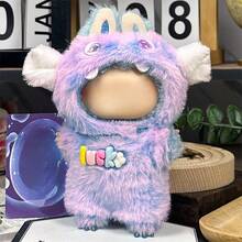 Ropa de muñeca de 6.69 pulgadas, compatible con Labubu, 1 set de accesorios - Sombrero de cubo de moda, top, pantalones con tirantes, mono, adecuado para muñecas de 6.69 pulgadas, accesorios lindos de BuLabu para jugar y exhibir (muñeca no incluida)