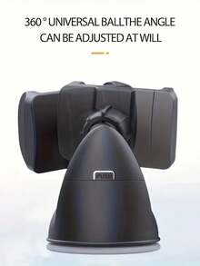 Soporte de teléfono para coche giratorio 360°, montaje ajustable en el salpicadero con ventosa fuerte, se adapta a todos los teléfonos inteligentes compatibles, accesorios para el coche, regalo de Navidad - Negro - Ver 8