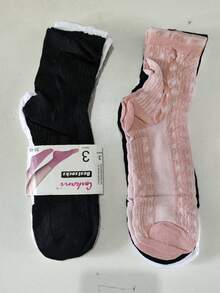 kit 6 par meias feminina  bom qualidade ótimo valor cano longa branco com textura