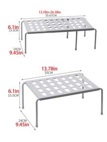 1pc/2pcs Adjustable Expandable Plastic Shoe Rack, Multi-Tier Storage Organizer, Space Saving Design - Fits Sneakers, Slippers, Boots, Shoe Boxes, Suitable For Closet, Home, Dorm, Living Room, Kitchen, Bathroom