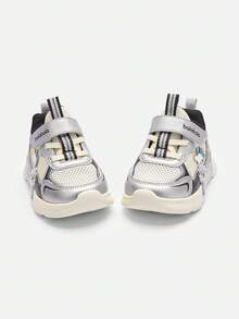 Balabala Baby Mesh Sneakers 2025 Spring/Autumn Breathable First Walkers - Smoky Silver - View 4