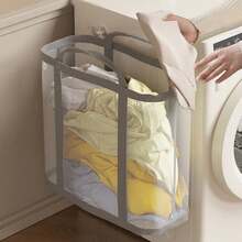 1 pieza Cesta plegable de gran capacidad y resistente al agua para almacenar ropa sucia, adecuada para el hogar y el baño - Multicolor - Ver 7