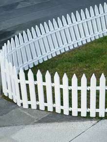 20pcs/Set 12-Inch Christmas Tree Gate, Kids & Pets Fence Barrier, Party Garden Home Decor Small White Plastic Fence Panels - Lightweight, Durable And Easy To Clean Fence For Indoor/Outdoor Garden, Flower Beds, Vegetable Patches, And Christmas Decor - Multifunctional Garden And Home Decoration, Outdoor Fencing