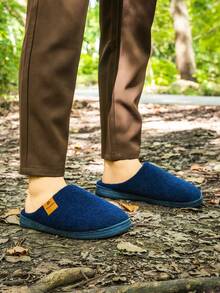 Unisex Men's Women's Memory Foam Slippers With Plush Lining Comfortable Closed Toe Spring&Fall House Shoes Indoor Scuff Blue - Blue - View 6