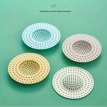 3pcs Kitchen & Bathroom Sink Drain Strainer, Anti-Clogging Mesh Filter - Light Blue, Pink, White, Multi-Hole Design For Efficient Drainage, Prevents Food Residue Blockage - Multicolor - View 10