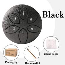 1 pieza Tambor etéreo de 3 pulgadas y 6 tonos, mini tambor de lengüeta de acero, tambor de lluvia para exteriores, instrumento profesional para adultos principiantes para una fácil introducción a la percusión, disponible en varios colores, sonido claro, adecuado para meditación, enseñanza, entretenimiento, etc., y también hace un excelente regalo.