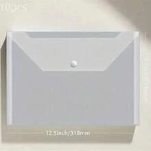 Set de 10/5 dosare transparente din PP, format A4, cu închidere cu clic, organizatoare de documente durabile și impermeabile, în culori asortate Macaron (roz, albastru, verde, violet), pentru studenți și birou, dosare pentru școală, pentru întoarcerea la școală, rechizite școlare