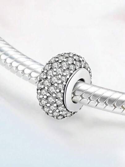 1Pc Fashionable 925 Sterling Silver Open Heart Charm Bead Fit For Women Bracelets Bangles DIY Jewelry Making Fine Jewellery