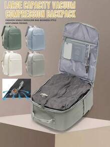 Unisex Large Capacity Vacuum Compression Travel Backpack, Aviation Certified Waterproof Nylon Hiking Backpack, Portable Vacuum Compression Air Bag Backpack, Essential For Outdoor Travel