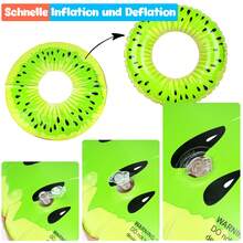 SHINDEL 4PCS Inflatable Fruit Pool Floats For Party, Fruit Swimming Rings, PVC Float Pool Tubes With 2 Fruit Shapes, Different Colors 27.5 Inch, For Summer Pool Party, Lake, Beach, Suitable For Easter Gift