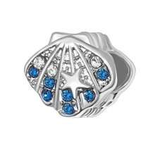 1pc Silver Glitter Blue Zirconia I Love You Letters Ocean Love Lucky Four-Leaf Perfume Bottle Beach Lookout Starfish Turtle Whale Dolphin Fish Ocean Bikini Conch Plane World Trip Rose Love Mom Pendant Ornament Original Bracelet Necklace Bracelet Beads DIY Jewelry Making Gift Women Girl - Silver - View 17