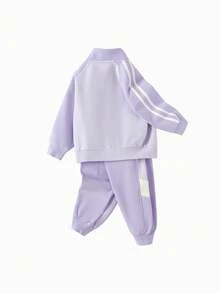 Balabala 2025年秋季新款学院风舒适童装两件套 - 紫色調 - 查看 5